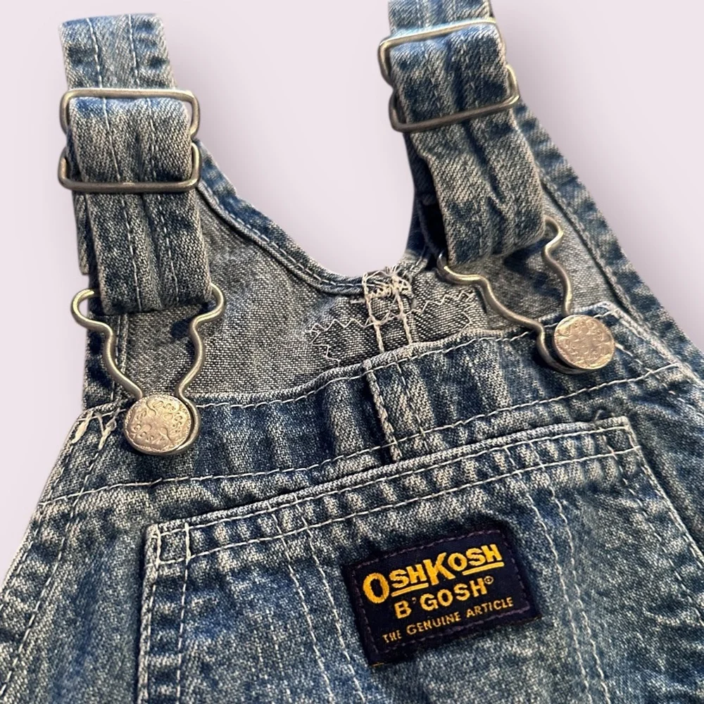 Baby OshKosh The Genuine Article 12 Month Medium Wash Denim Overalls